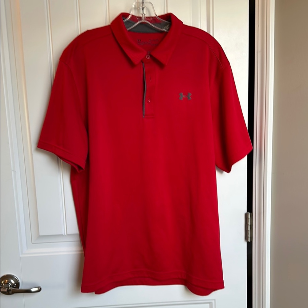 Under Armour Red Performance Polo Shirt